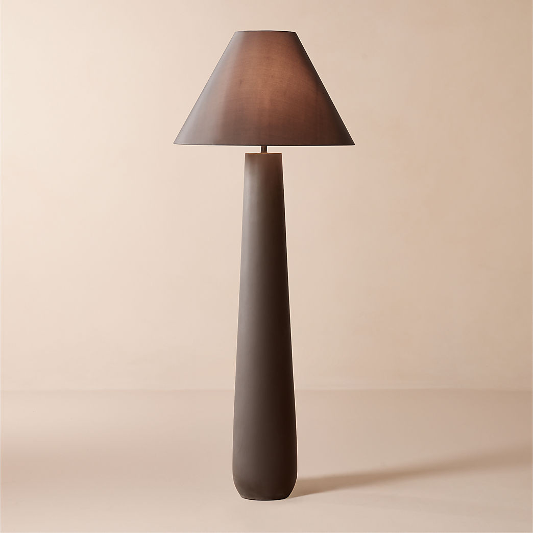 Polar Black Cement Floor Lamp + Reviews | CB2 | CB2