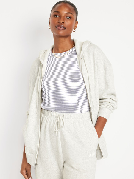 Oversized Full-Zip Hoodie for Women | Old Navy (US)