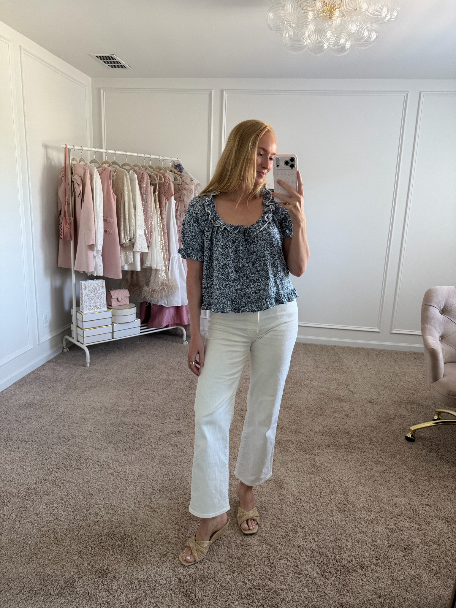 This target top was the top seller from this months target try on haul! Wearing a size small and would be a cute option for a USA World Cup watch party or an Americana look. Also comes in red for Fourth of July!

#LTKSeasonal