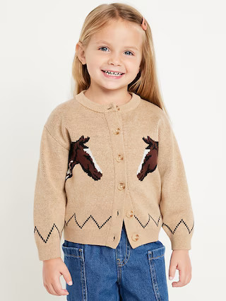 Jacquard-Knit Cardigan Sweater for Toddler Girls | Old Navy (US)
