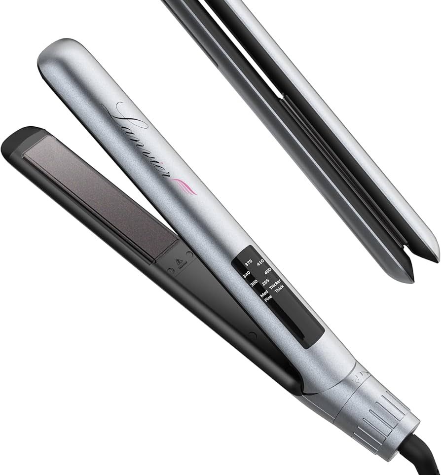 LANVIER Hair Straightener Flat Iron, 2 in 1 Hair Straightener and Curler, Nano Silver Tourmaline ... | Amazon (US)