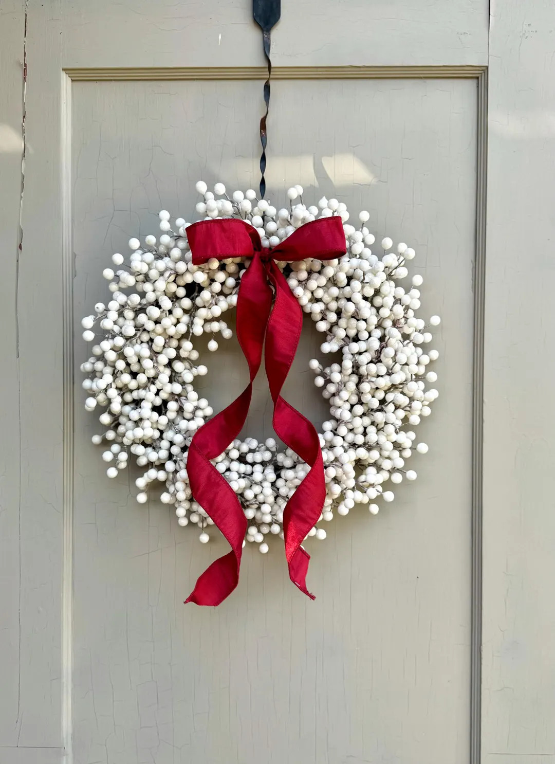White Christmas Berry Wreath, Winter White Christmas Window Wreath, Mini Wreath, Kitchen Cabinets... | Etsy (US)