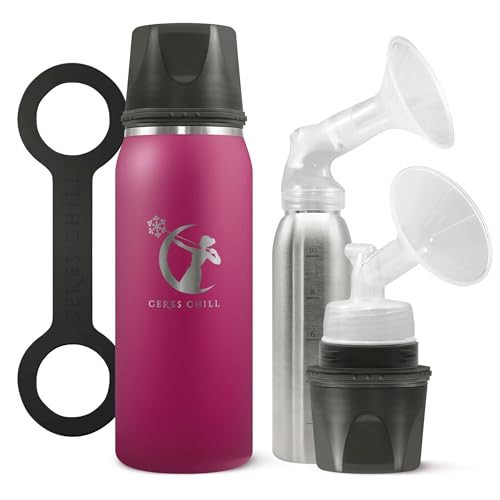 Ceres CHILL OG Breastmilk Chiller & Warmer – 12–34oz Portable Breast Milk Cooler, Storage & Baby Bottle for Travel, Work or On-The-Go – Pump Compatible Container – Don’t Call Me Hon, Plum | Amazon (US)