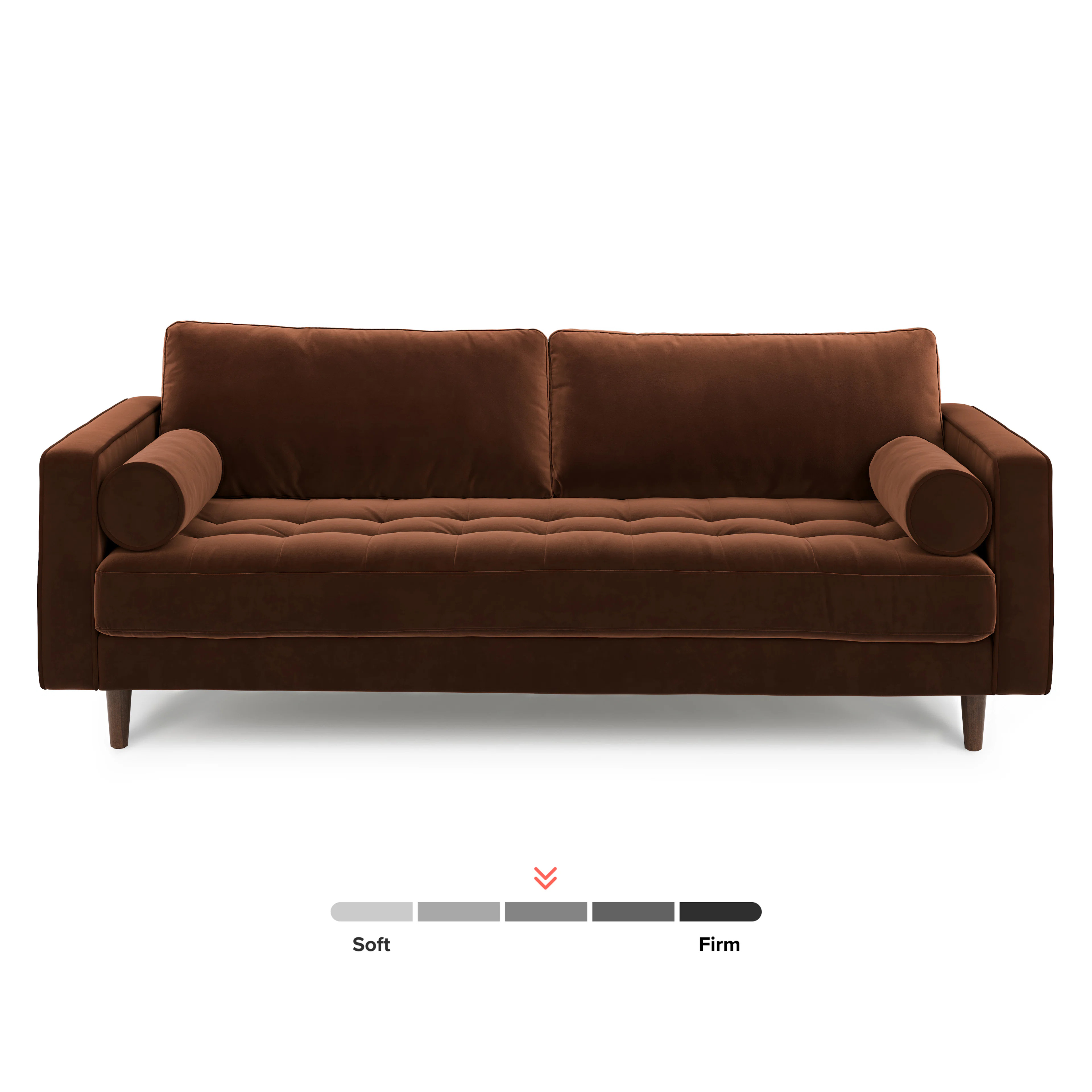 Sven 88" Tufted Velvet Sofa - Plush Pacific Brown | Article