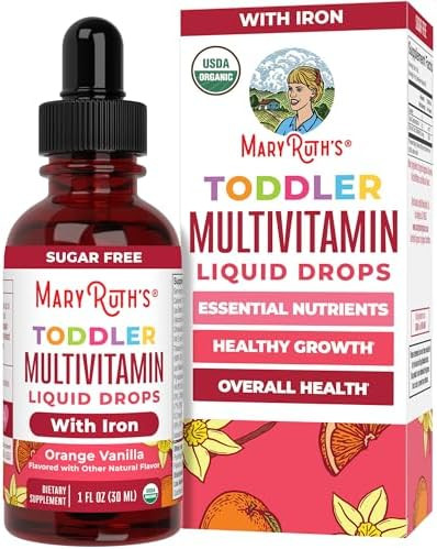 MaryRuth's Multivitamin with Iron for Toddlers for Ages 1-3 | USDA Organic | Immune Support | Bon... | Amazon (US)