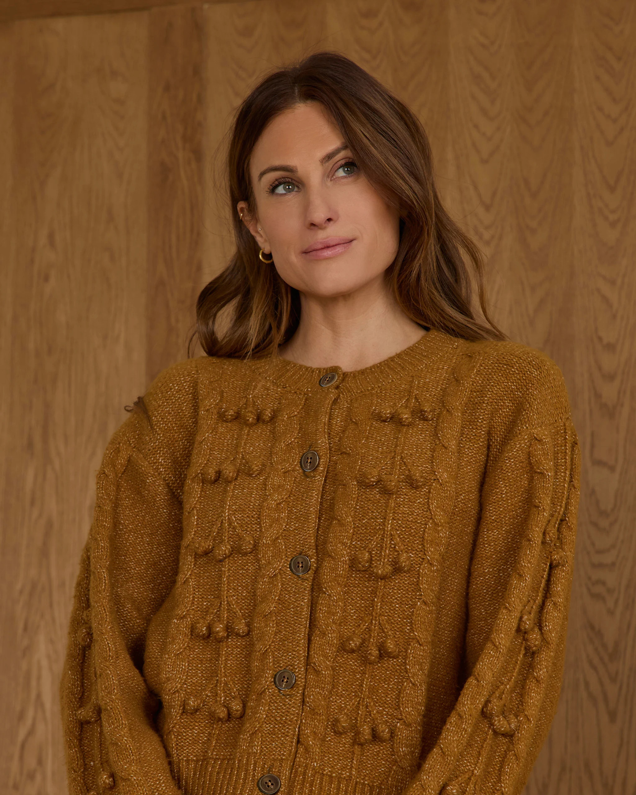 Bobble Cardigan | Golden | Rylee + Cru