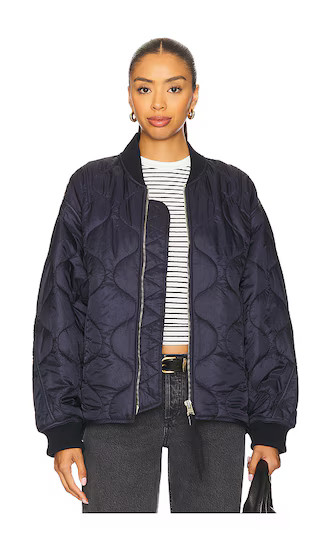 Isla Quilted Jacket in Ink | Revolve Clothing (Global)