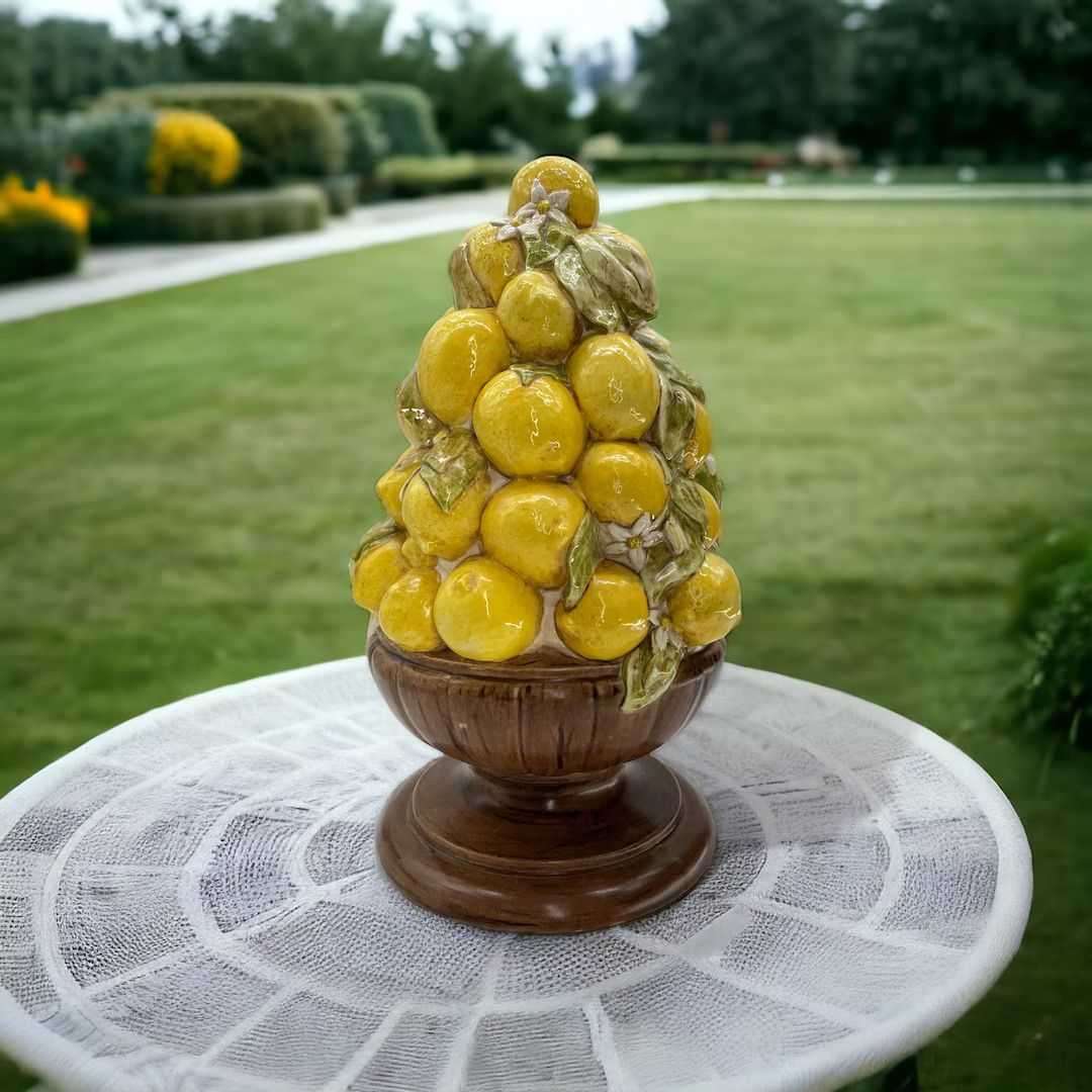 Vintage Italian Porcelain Ceramic Sculptural Lemon Topiary 16 - Etsy | Etsy (US)