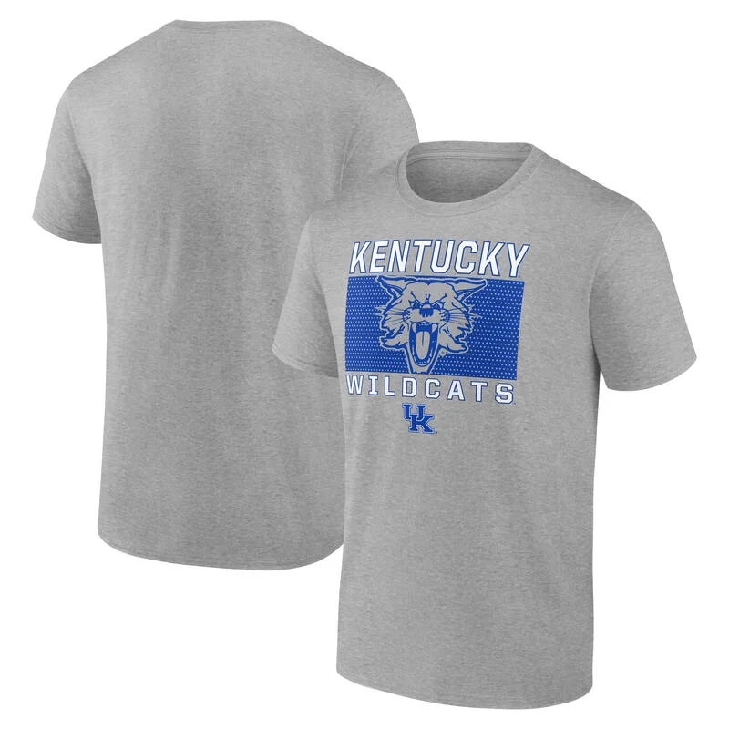 Men's Gray Kentucky Wildcats Cotton Short Sleeve Tee Boxed Mascot Tonal | Walmart (US)