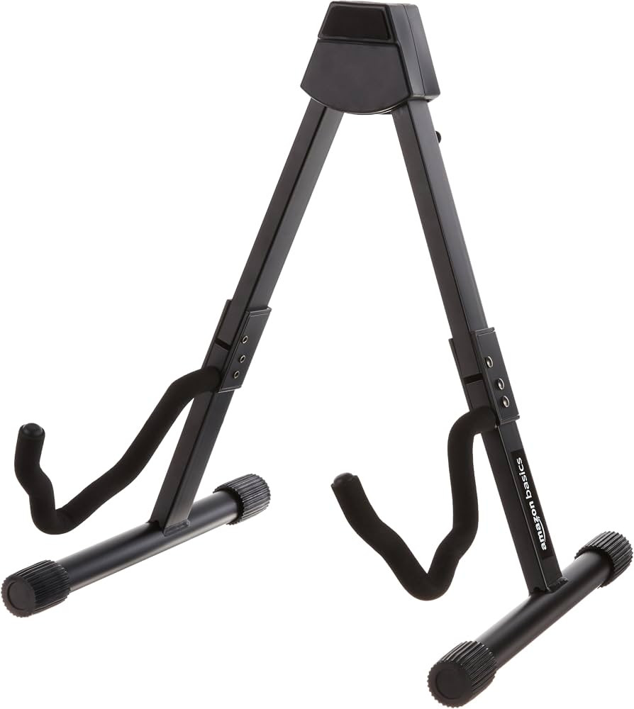 Amazon Basics Adjustable Guitar Folding A-Shape Frame Stand for Acoustic and Electric Guitars wit... | Amazon (US)