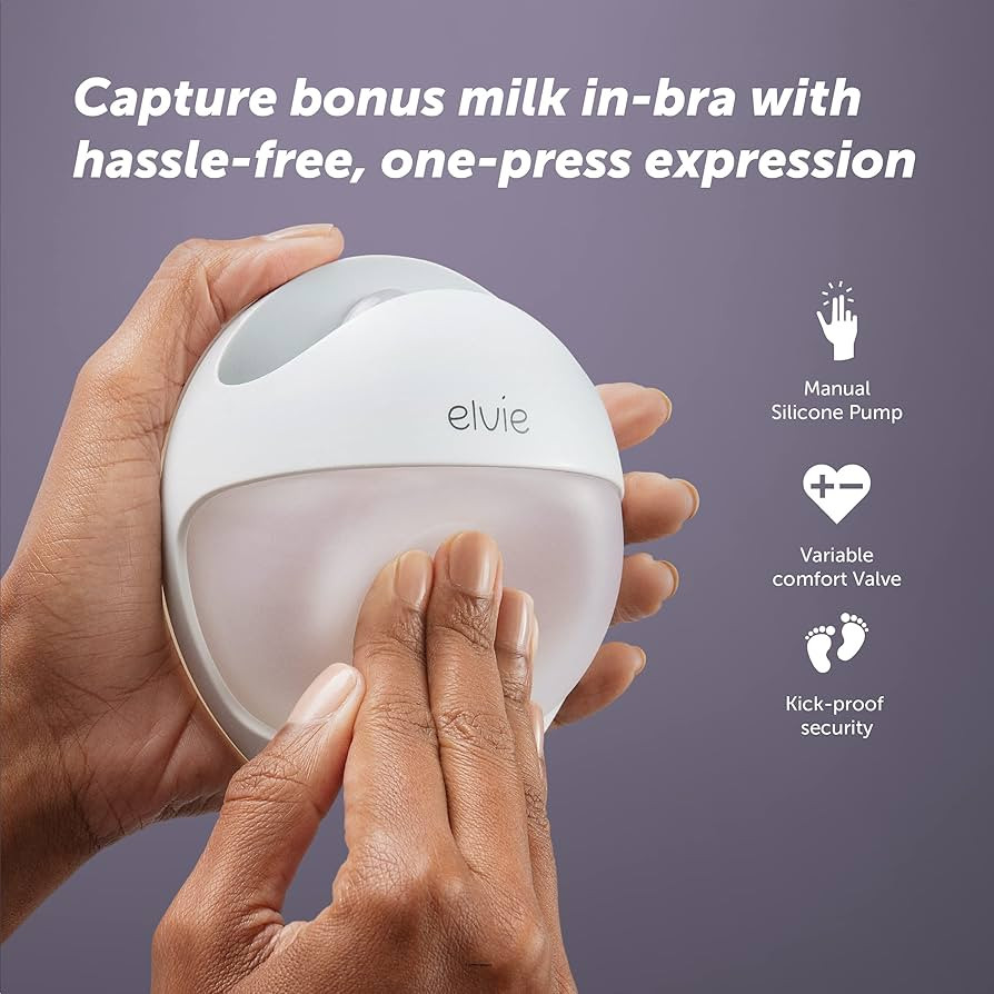 Elvie Curve Manual Wearable Breast Pump | Hands-Free, Kick-Proof, Portable Silicone Pump That Can... | Amazon (US)