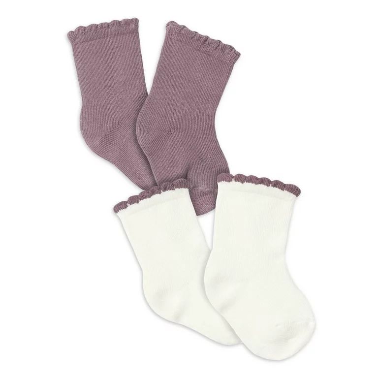 Modern Moments Baby Girls Wiggle Proff Sock, 2-Pack, Sizes 0-12 Months - Walmart.com | Walmart (US)