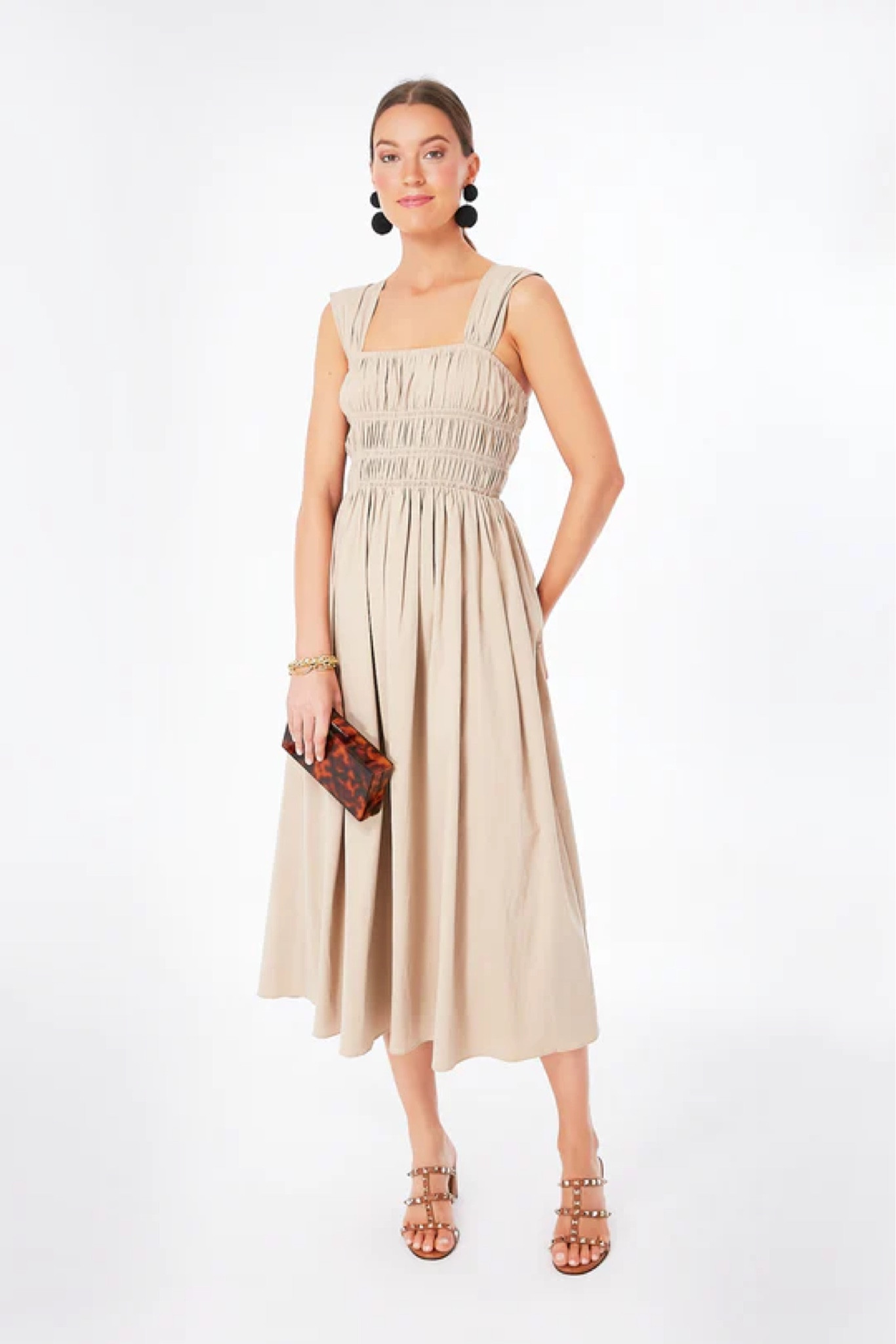 Stunning neutral cinched waist dress summer dress. Great for weddings and dinner night out

#LTKstyletip #LTKSeasonal