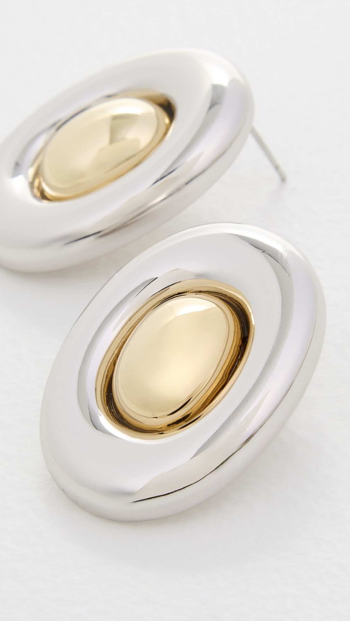 The Two-Tone Chrome Orb Studs | Shopbop
