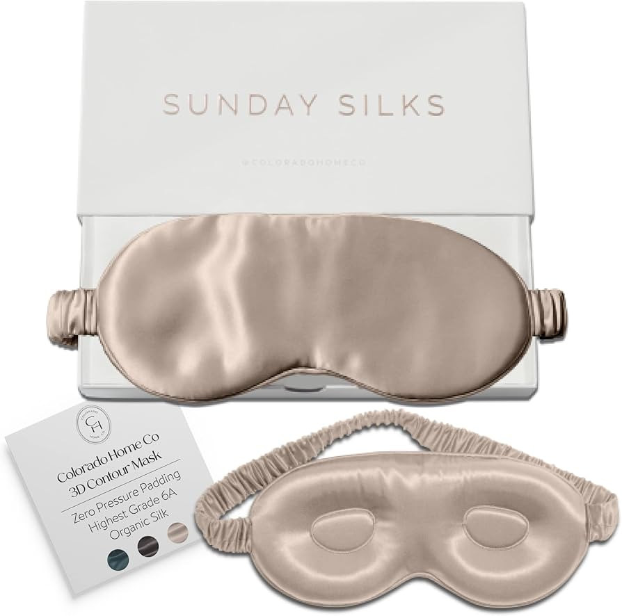 Colorado Home Co Sleep Mask, Silk Eye Mask for Sleeping, Lash Extension Eye Mask for Sleeping, Tr... | Amazon (US)