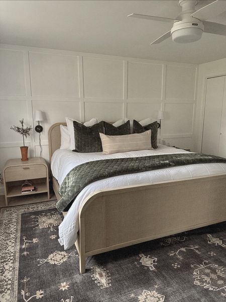 Primary bedroom decor from Target & Lulu and Georgia 🤍 perfect nightstands for mid-century modern room. 

#LTKhome #LTKSeasonal #LTKsalealert