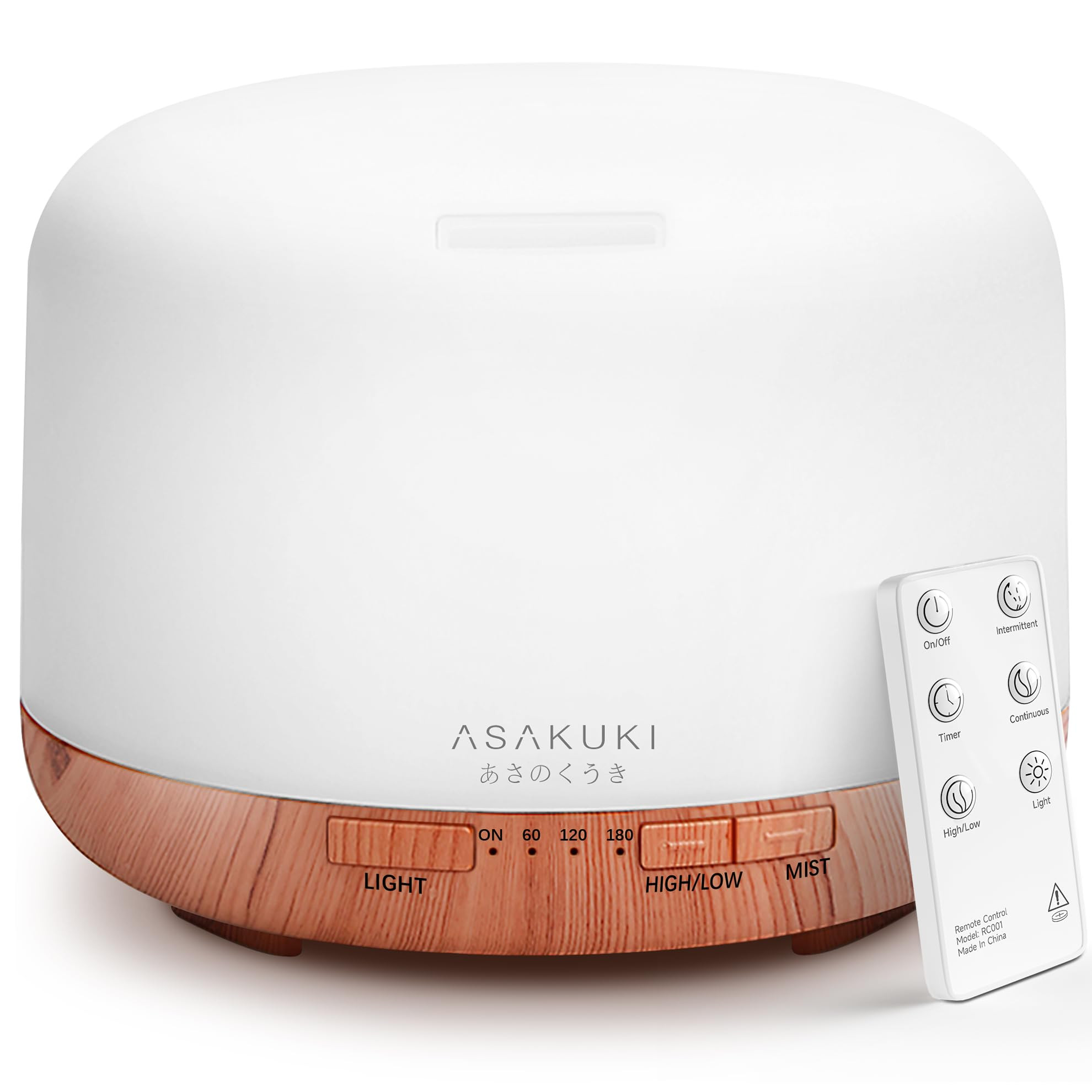 ASAKUKI Essential Oil Diffuser 500ml, Ultrasonic Aromatherapy Humidifier with Remote Control, 7 L... | Amazon (US)