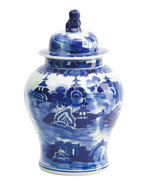 16in Mountain Pagoda Temple Jar With Lid | Home | Marshalls | Marshalls