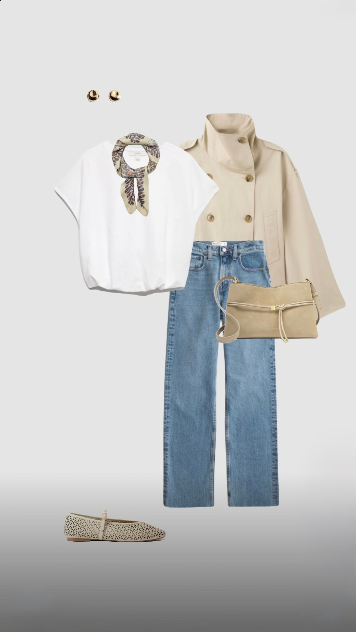 20%-40% off Abercrombie PLUS an extra 15% off using code AFXLTK when shopping through the LTK app ✨

Get 15% off Katie Loxton with code KLDTS1MS

White Bubble Hem T-shirt, Blue High Waisted Relaxed Jeans, Beige Trench Coat & Ballet Flats Spring Outfit  🌞

• casual outfits summer outfit city break travel outfits  faux suede crossbody bag tote funnel neck trench coat spring jackets uk womens trendy style fashion •

#LTKsale #LTKspring #LTKuk