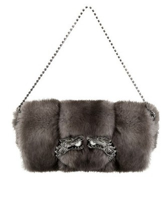 Gucci by Tom Ford Mink Fur Clutch Fall Winter 2004 Y2K Vintage Dragon Detail | eBay US
