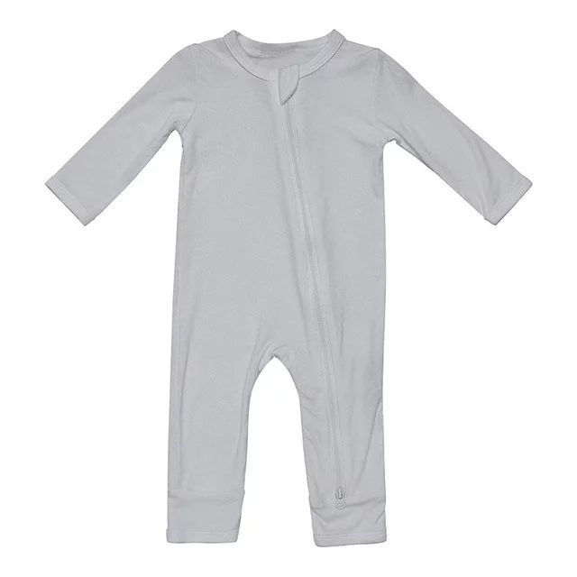 Baby Romper Bamboo Fiber Baby Boy Girl Clothes Newborn Zipper Footies Jumpsuit Solid Long-Sleeve ... | Walmart (US)