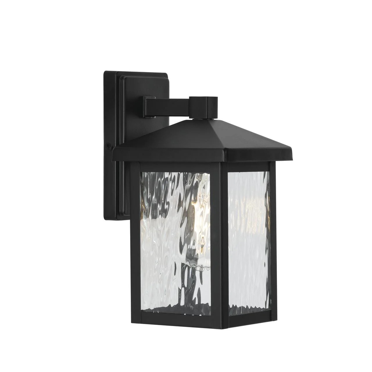 Better Homes & Gardens Matte Black Traditional One-Light Outdoor Wall Lantern | Walmart (US)