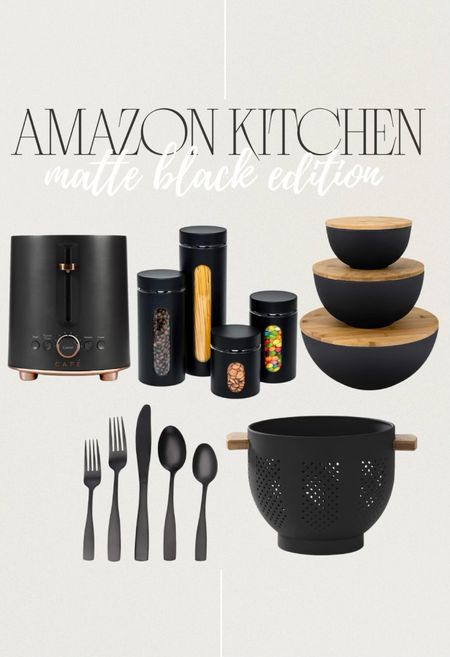 Matte black kitchen affordable accessories from Amazon! 



#LTKhome #LTKFind #LTKsalealert