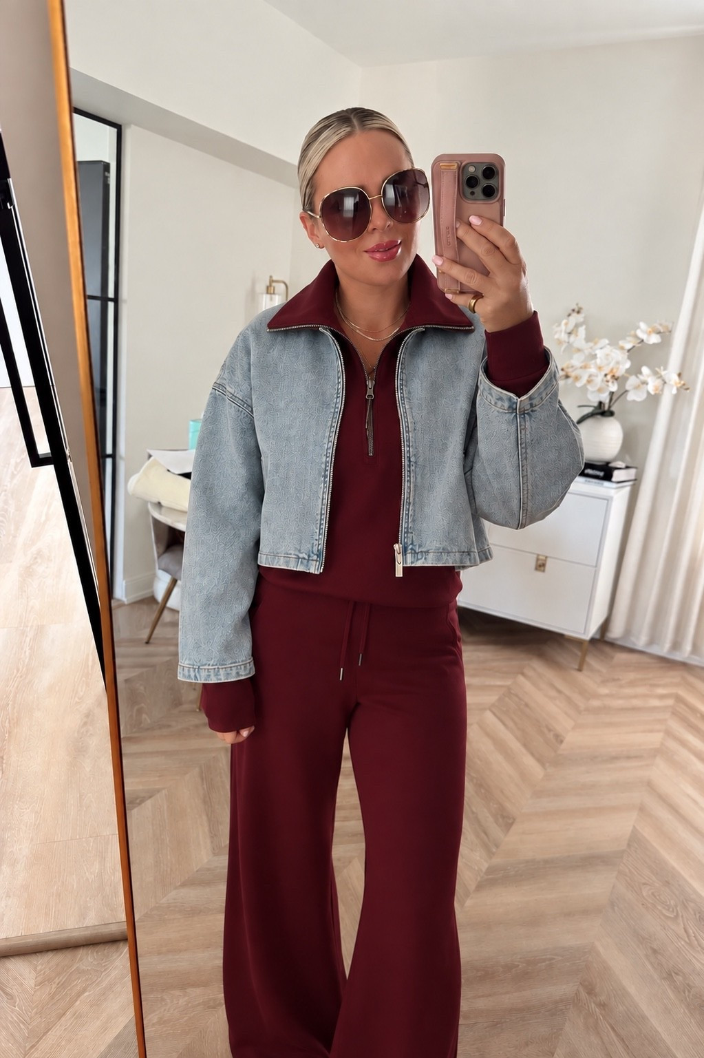 NEW color drop “Vino” and fully in stock!♥️🍷
Wearing all smalls & reg length. Love a pop of color! On sale Exclusive in app sale code: LTK20

Matching set. Travel outfit. Travel style. Denim.

#LTKSeasonal #LTKootd #LTKTravel