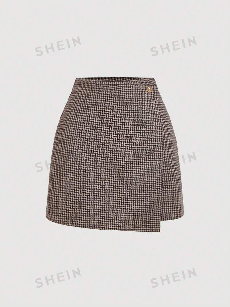 £9.49      
    £9.99
   
  -5%
        SHEIN MOD Women's Brown Houndstooth A-Line Mini Skirt,P... | SHEIN