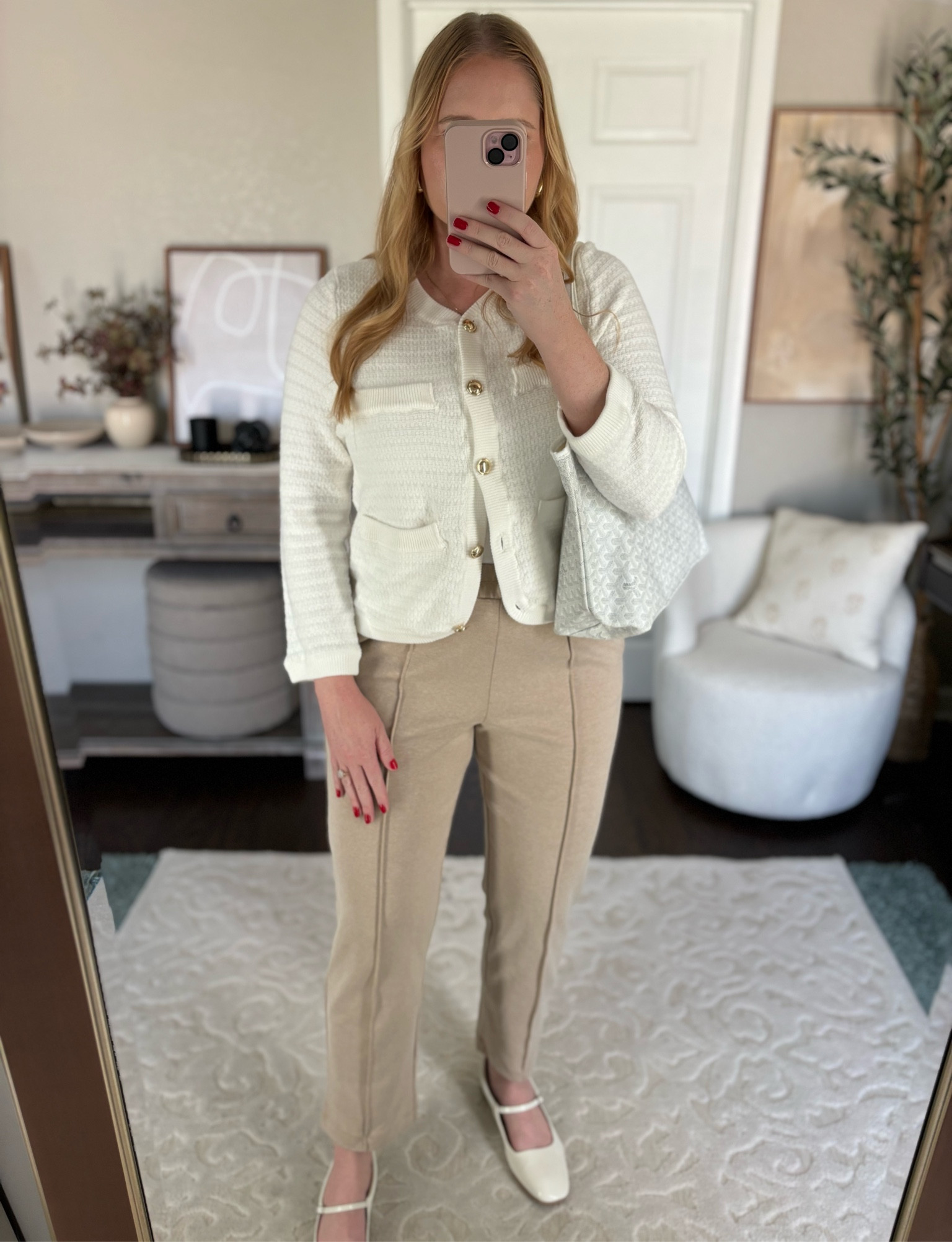 Teacher outfit | work outfit idea | neutral fall outfit | fall outfits | fall outfit idea 2024 | Walmart cardigan: size medium, target tapered pants: size medium, neutral fall outfit idea 2024

#LTKFindsUnder50 #LTKWorkwear #LTKMidsize