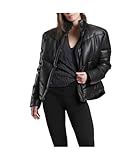 Splendid Women's Vegan Leather Long Sleeve Puffer Jacket | Amazon (US)