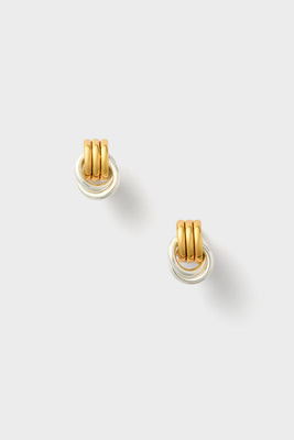 Mixed Metal Baby Knot Earrings | Tuckernuck (US)