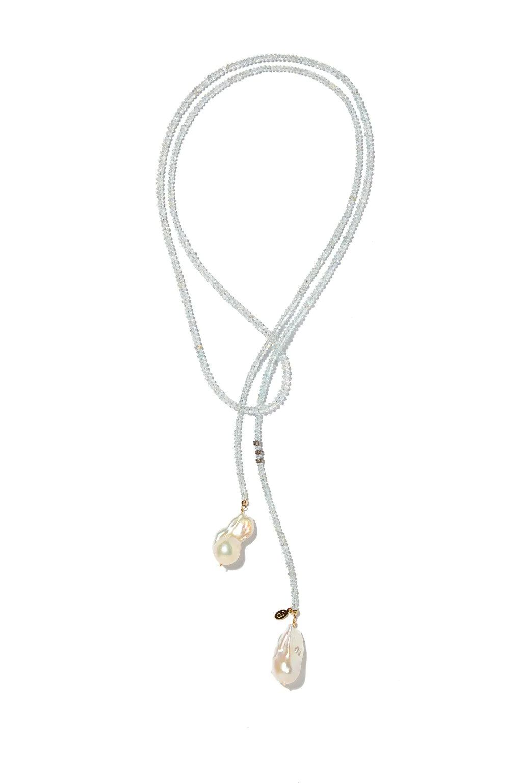 Classic Gemstone Lariat with Diamond Accent | Over The Moon