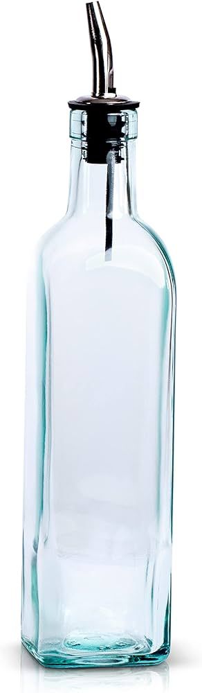 EHOMEA2Z Italian Glass Olive Oil Dispenser Bottle - 16 Oz, Oil and Vinegar Cruet with Stainless S... | Amazon (US)