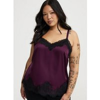 Satin Lace Trim Cami in Purple | Torrid (US & Canada)