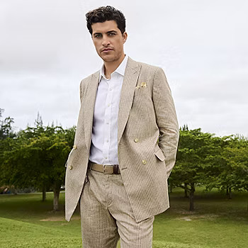 Stafford Mens Slim Striped Slim Fit Suit Jacket | JCPenney