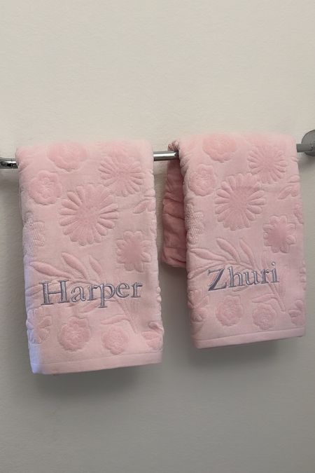 Now that the girls are sharing a room we’ve decided to update their bathroom as well to make it both of theirs! These personalized hand towels are so adorable! 

#LTKhome #LTKkids #LTKFind