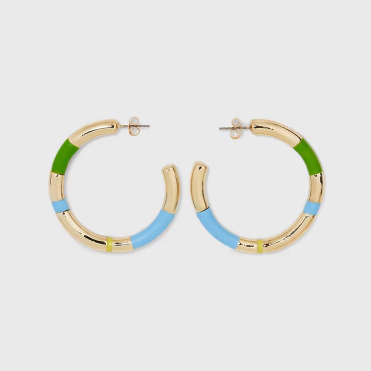 Metal Matte Hoop Earrings - A New Day™ | Target