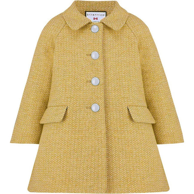 Britannical | Islington Coat, Honey (Yellow, Size 4-5Y) | Maisonette | Maisonette