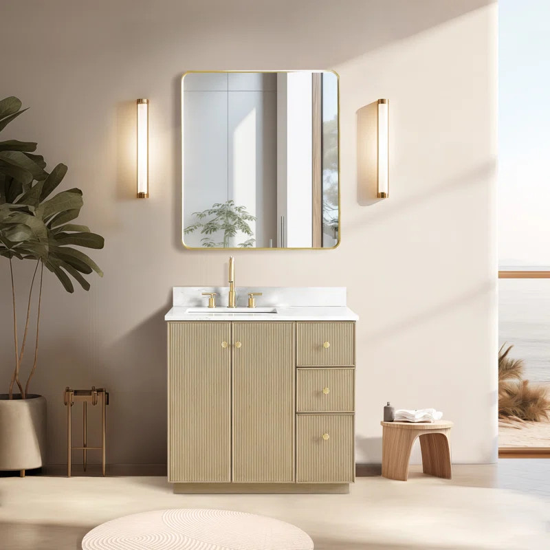 Rally 36'' Single Bathroom Vanity with Quartz Top | Wayfair North America