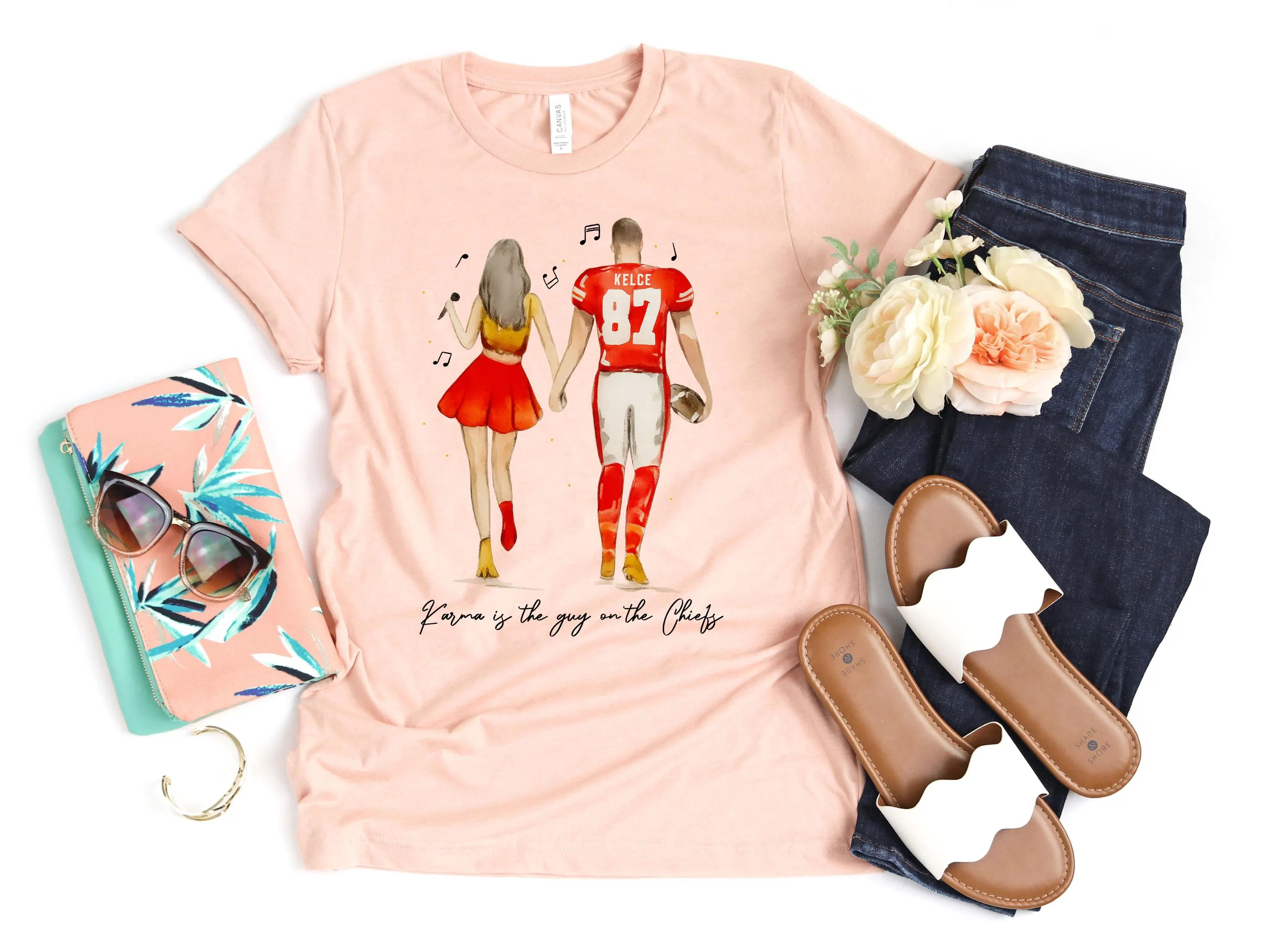 Taylor and Travis Minimalist Style Shirt, Taylor Shirt, American Football Shirt, Karma Kelce 87 Tee, Chiefs Jersey Shirt, Taylors Fiancé Tee | Etsy (Global)