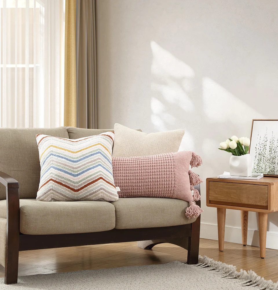 Braided Pom Pom Lumbar Pillow | Sunday Citizen