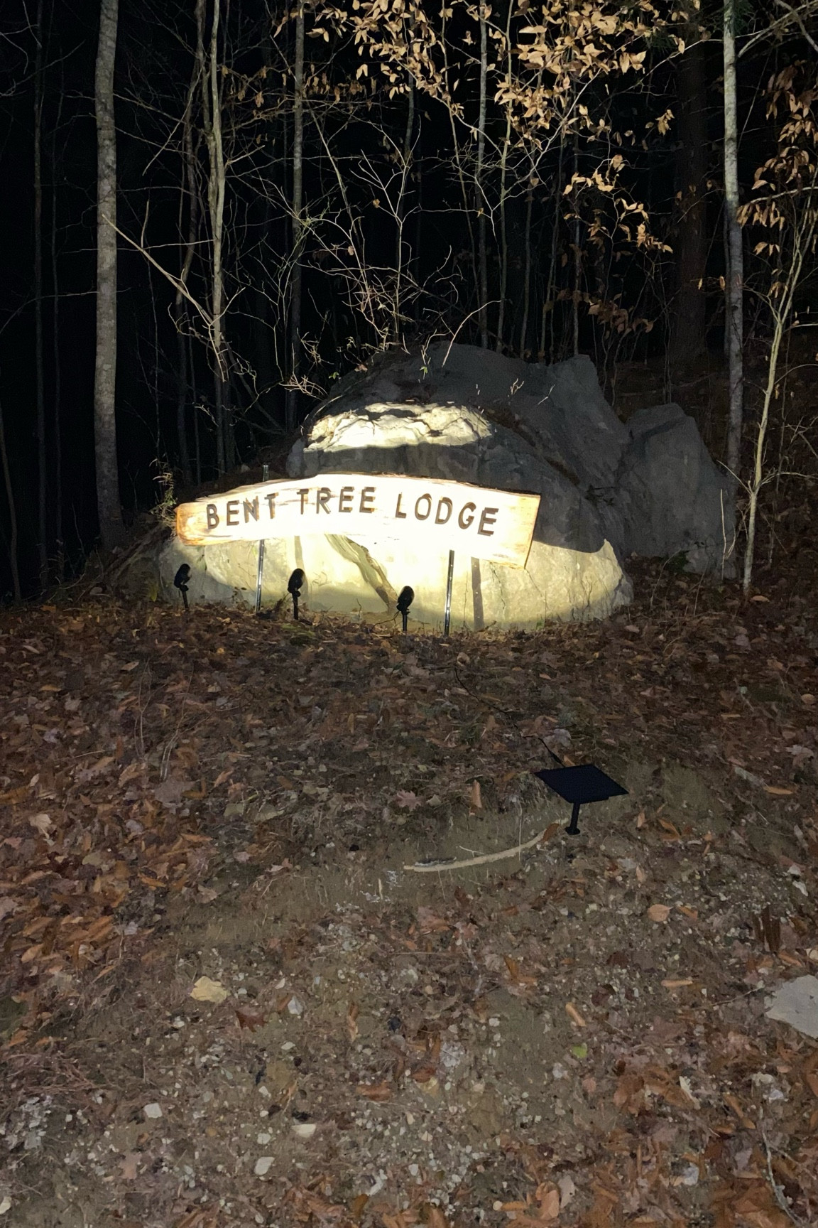 The 3 pack solar spot lights for the re-homed sign at Bent Tree Lodge are way better than expected.  I have them set from dusk to dawn.

#LTKHome