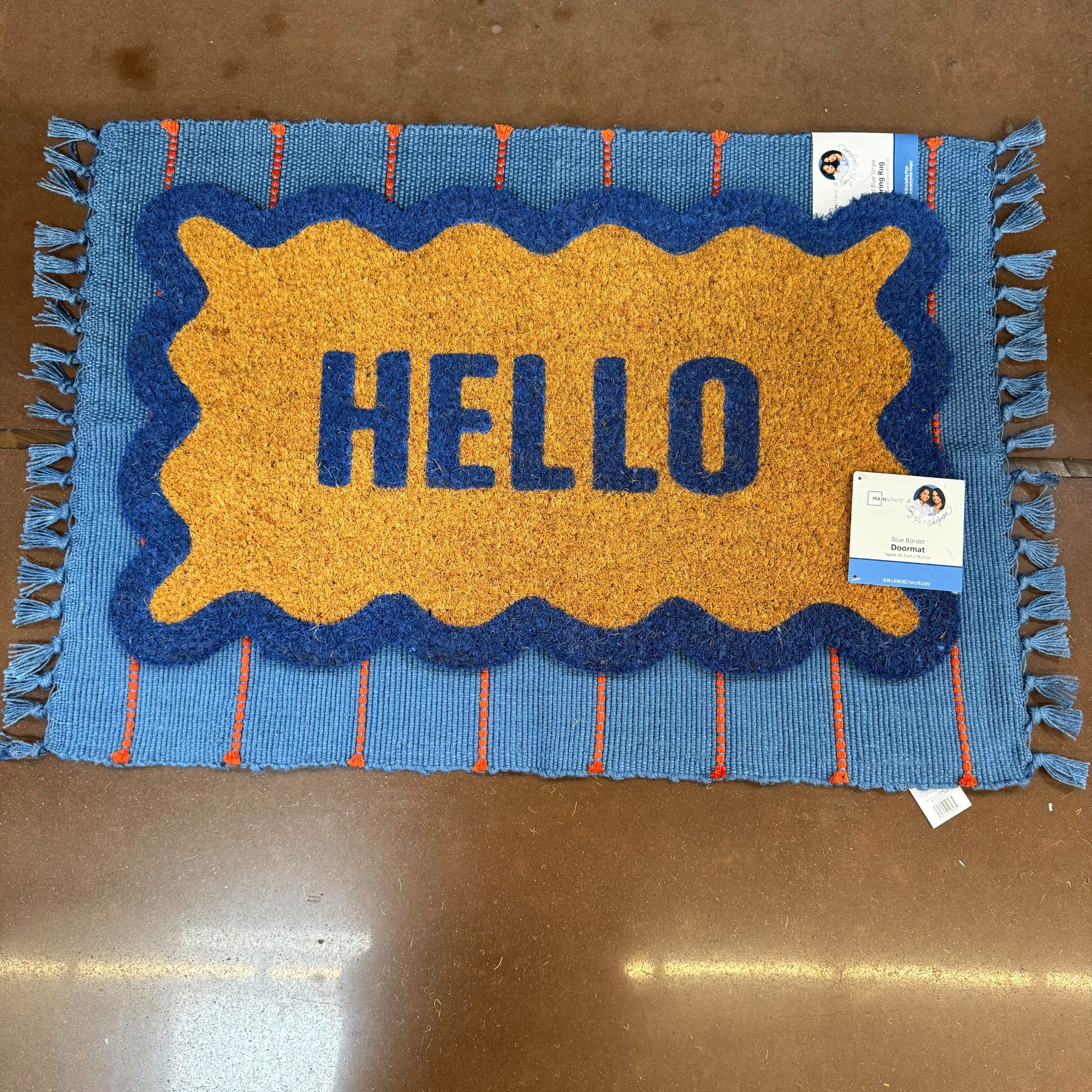 HELLO • gimme all the orange and blue! Affordable porch decor available at Walmart 🧡 