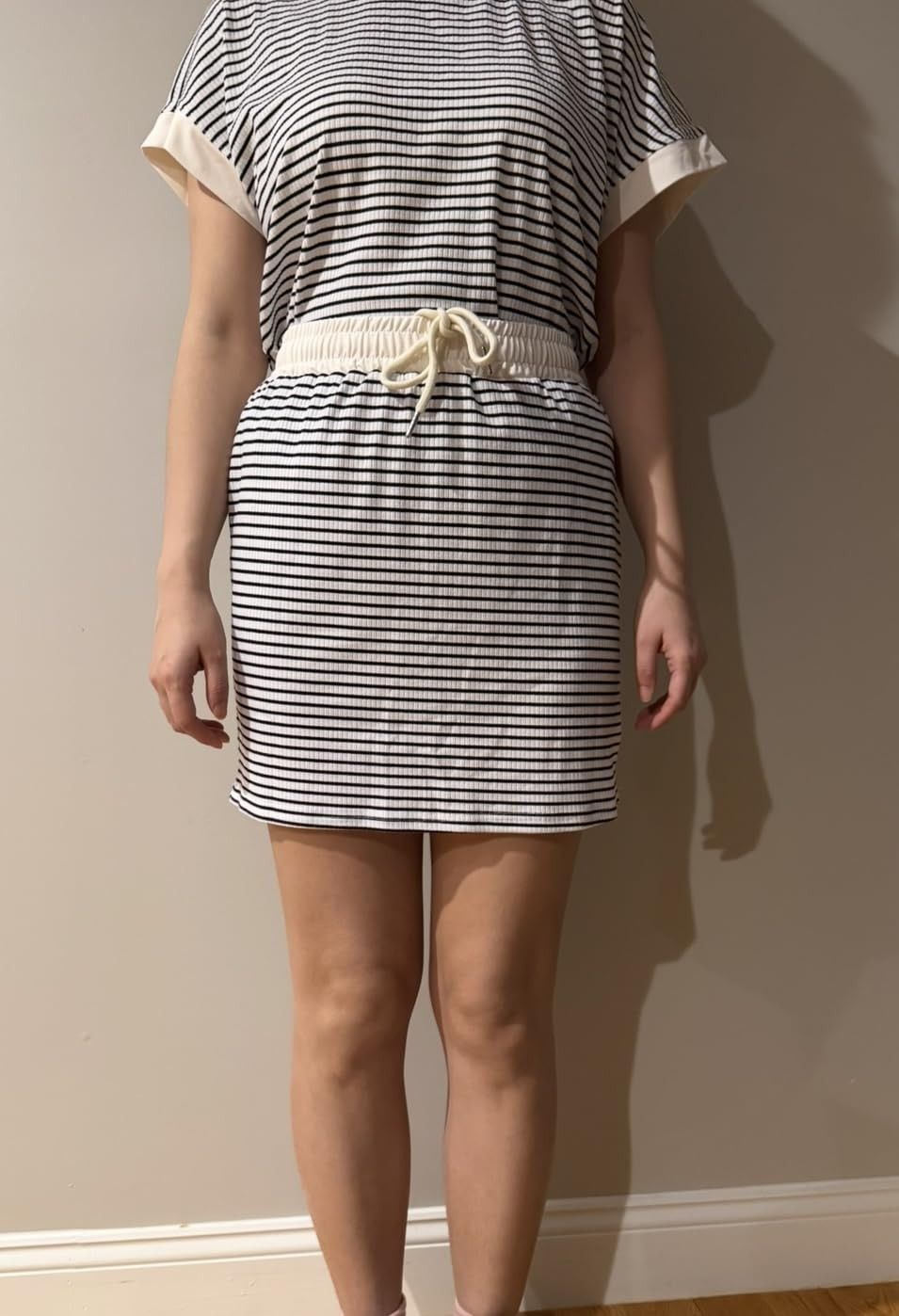 ZAFUL Womens Striped Short Sleeve Skirt Sets Crewneck Colorblock 2 Piece Outfits Drawstring Pajam... | Amazon (US)