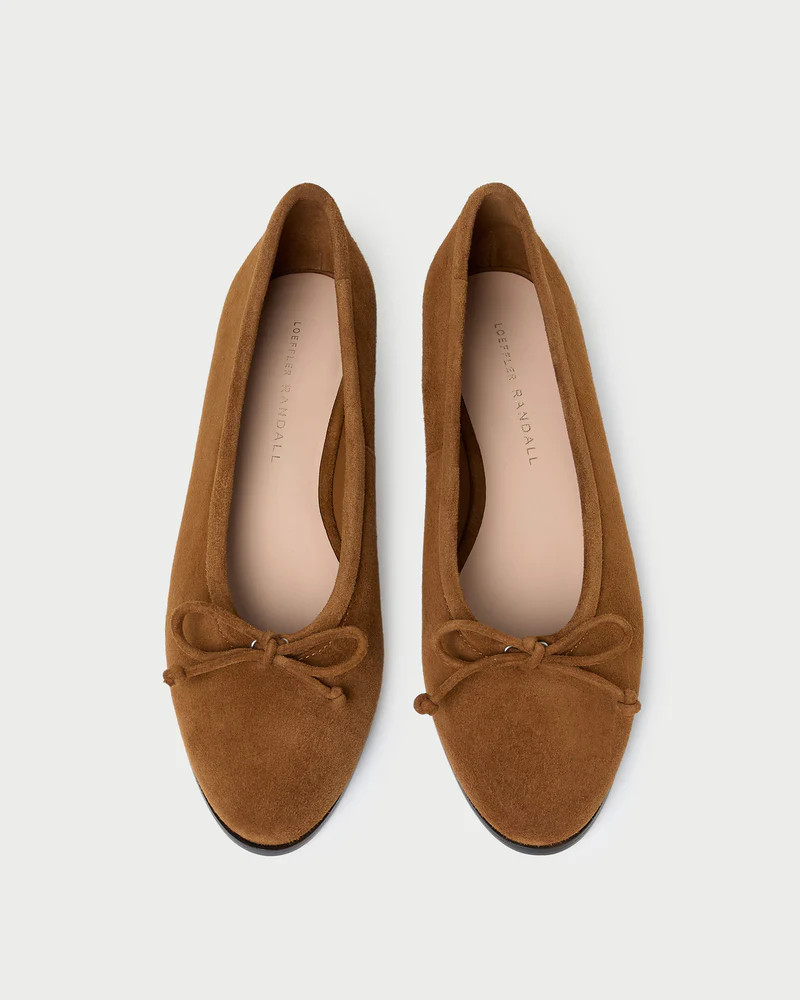 Noelle Cacao Suede Ballet Flat | Loeffler Randall