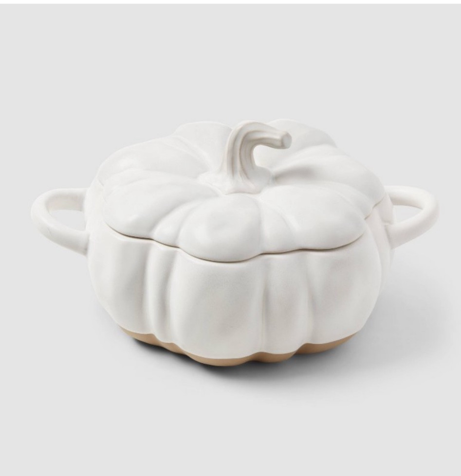 Give me all the pumpkins! This white pumpkin would look cute in your stove or set out with candy in it! It’s price point is amazing compared to the one I have from Williams Sonoma. Target for the win! 

#LTKSeasonal #LTKHalloween #LTKhome