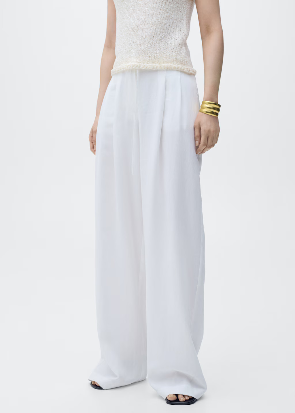 Lyocell suit pants with bow belt - Women | MANGO USA | Mango (US/MX/AU)