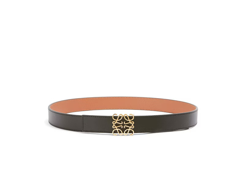 LOEWE Reversible Anagram Belt In Smooth Calfskin Tan/Black/Gold | StockX