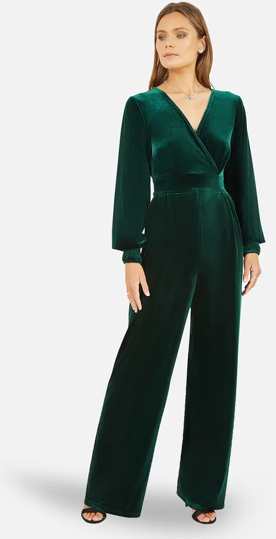 Yumi Velvet Long Sleeve Jumpsuit | Nordstrom | Nordstrom